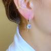 Geometric Square White Crystal Pendant Earrings For Women Fashionable Personalized Daily Accessory Party Jewelry Birthday Gifts