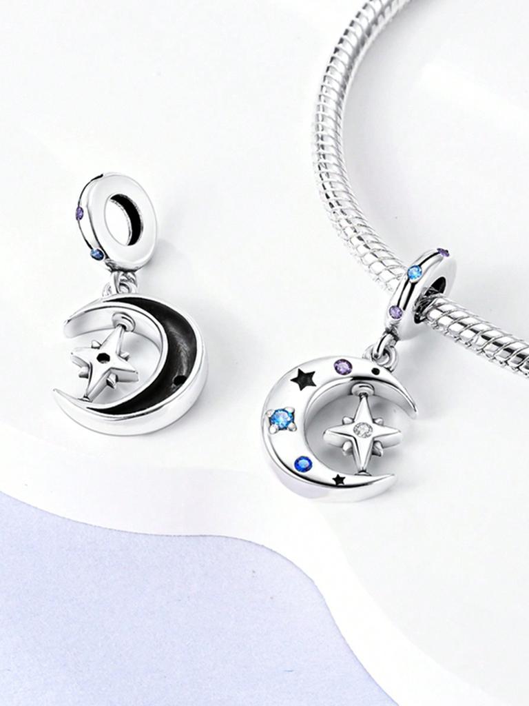 Charms Plata Moon Stars Sun Beads Charm Copper Plated Fit Charms Copperoriginal Bracelet For Jewelry Making Diy Charm