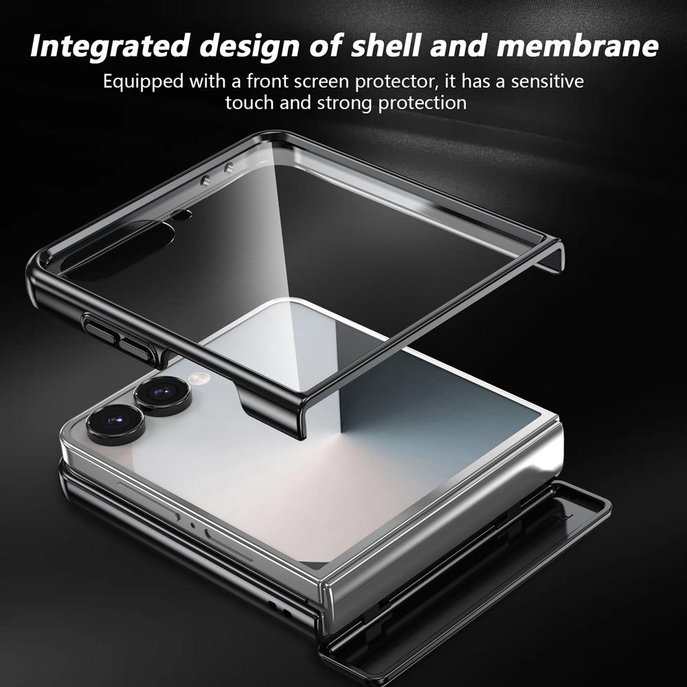 KEYSION Pouzdro s magnetickým prstenovým stojánkem otočným o 360° pro MagSafe pro Samsung Galaxy Z Flip 7 5G Kryt telefonu s pantem s ochranou displeje