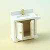 Kitchen Sink Cabinet Miniature Furniture Model Accessories Role Play Furnishings Set for Kitchen Doll House