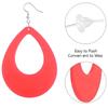 1Pair Fashion Minimalist Hook Earrings Vintage Sweet Cool Neons Oval Water Droplet Earings for Women Girls Party Jewelry