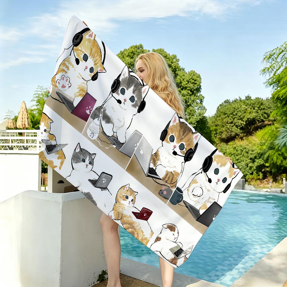 Cute M-Mofusand Towel Bleach Towels Yoga Gym Lightweight Portable For Swimming Shower Travel Sports Accessories Sandproof