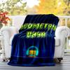 Geometry Dash Flannel Blanket Soft All-Season Throw, Design for Camping, Car Travel, Hiking Sofa, Bed, Office Perfect Gift for Parties