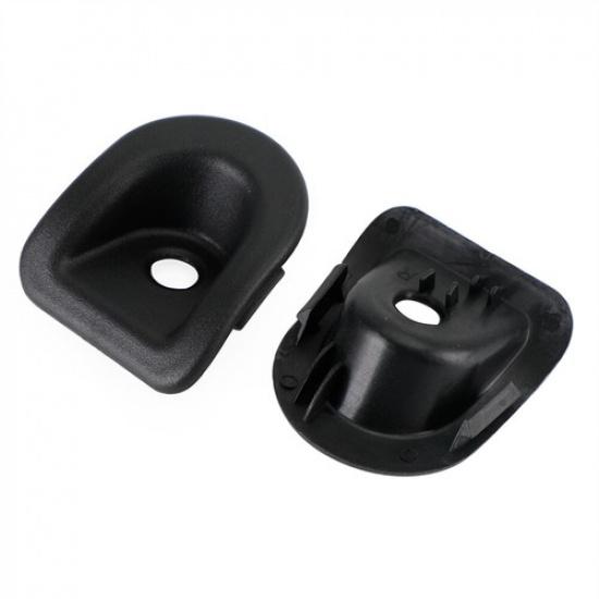 Pair Door Lock Knob Grommet Bezel Cover Black LH & RH For Ford Mustang 2005-2014