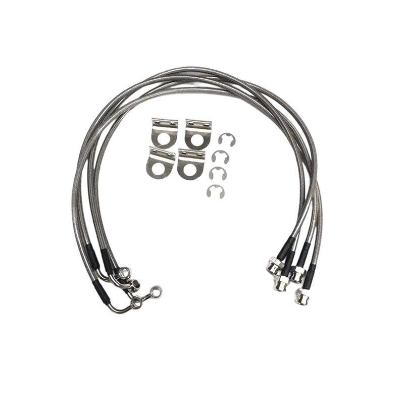 Oil Hose Accessories For Jeep Wrangler JK JL 2007-2025 Brake Hose Kit Braided Stainless Steel Pipe Line