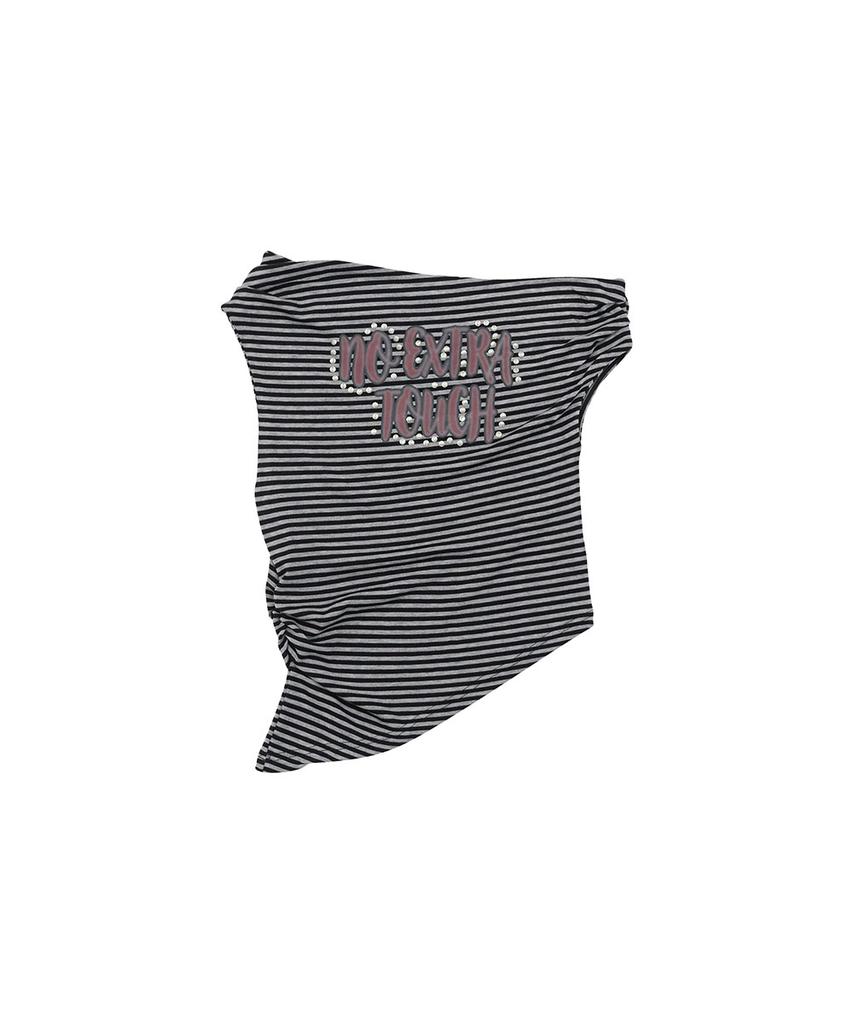 Top Bardot Deux-Pièces Ruché Clouté Sans Bretelles Supplémentaires (Noir) / 26Smts004Bk