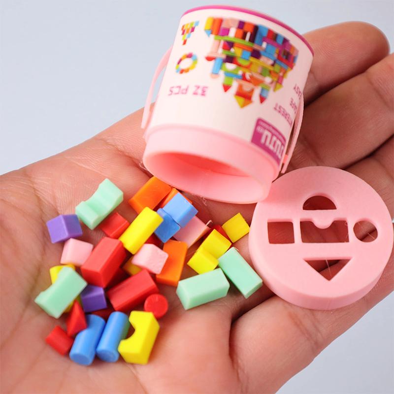 

1 комплект кукольного домика, миниатюрная модель здания для кукольного домика, декор, игрушки, кирпичи, фигурка, игрушка для детей, подарок розовый