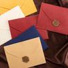 Western-Style Hemp Weave Stationery Set: Triangular Envelopes, Retro Invitation Cards, Postcards, and Linen Texture Storage Bag.