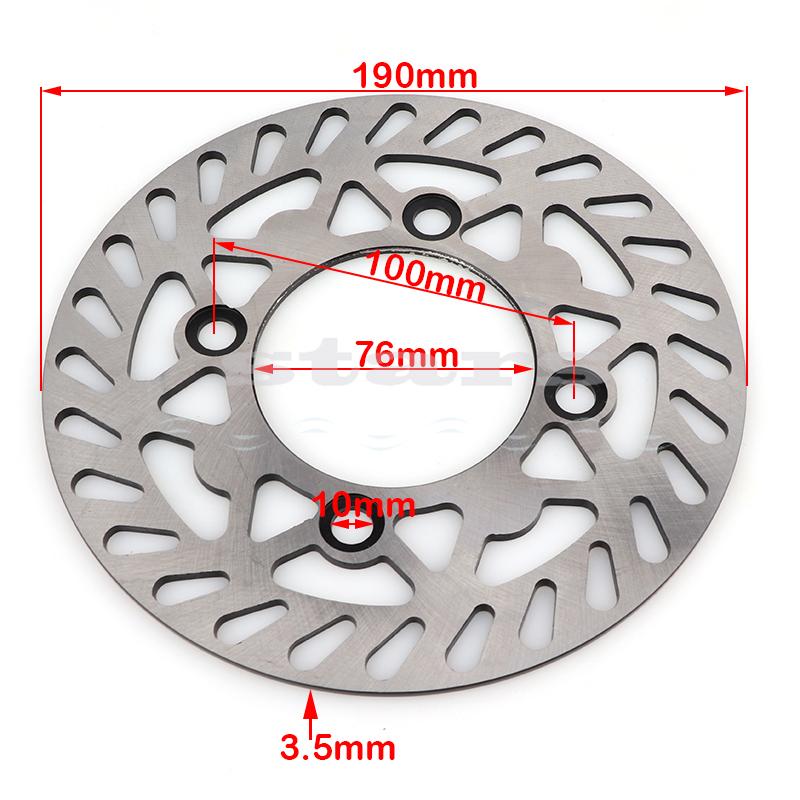 Front and rear brake disc rotor 190mm for 110cc 125cc Huayang Bosvel T8 Off-Road Dirt Bike Accessories Four Pit Dirt Bike ATV