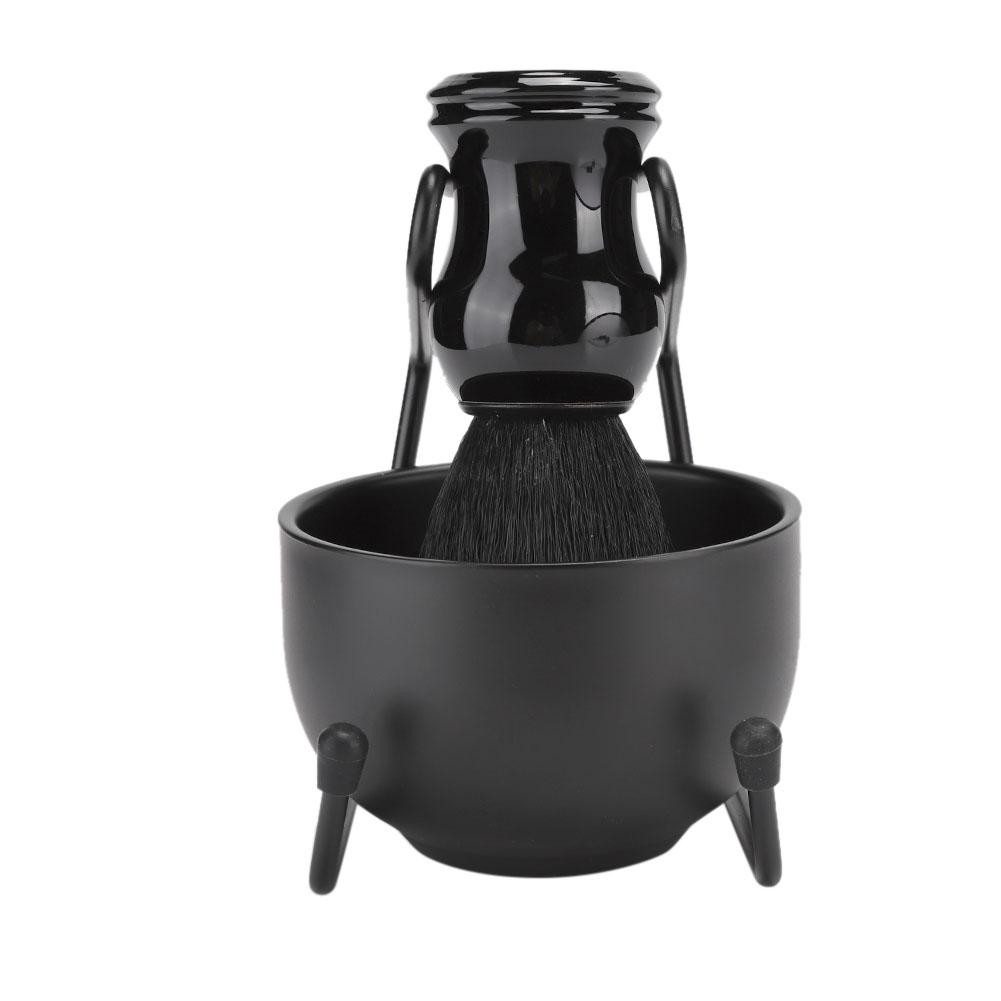 

Набор из 3 предметов: профессиональный мужской инструмент для бритья бороды, подставка, держатель, щетка для волос, мыльница(3шт )