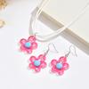 Fashion Dopamine Hollow Flower Korean Velvet Necklace Sweet Trendy Design Clavicle Chain Ins Cross Border Jewelry Set For Ladies