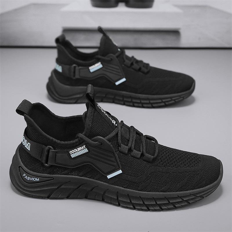 Sommer Herren atmungsaktiv Allround Deodorant Mesh-Oberfläche Flyknit leichte lässige weiche Schuhe Trend Herren Sportschuhe D629