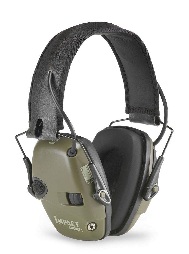 Howard Leight by Honeywell Impact Sport Electronic Green Earmuffs, R-01526, [Used]