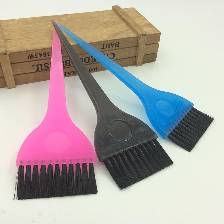 Salon Hair Coloring Brush - Dual Bristle: Firm for Dyeing & Soft for Oil Application.