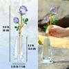 K9 Crystal Purple Rose Figurine for Purple Rose In a Romantic or Day Gift for Her or Friends Women, Never-Withering Vase, Birthday, Valentine's Day,