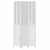 3 Piece Room Divider White Solid Paulownia Wood