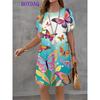 Fashion Loose Short Sleeve Dress Casual Versatile Casual Dresses