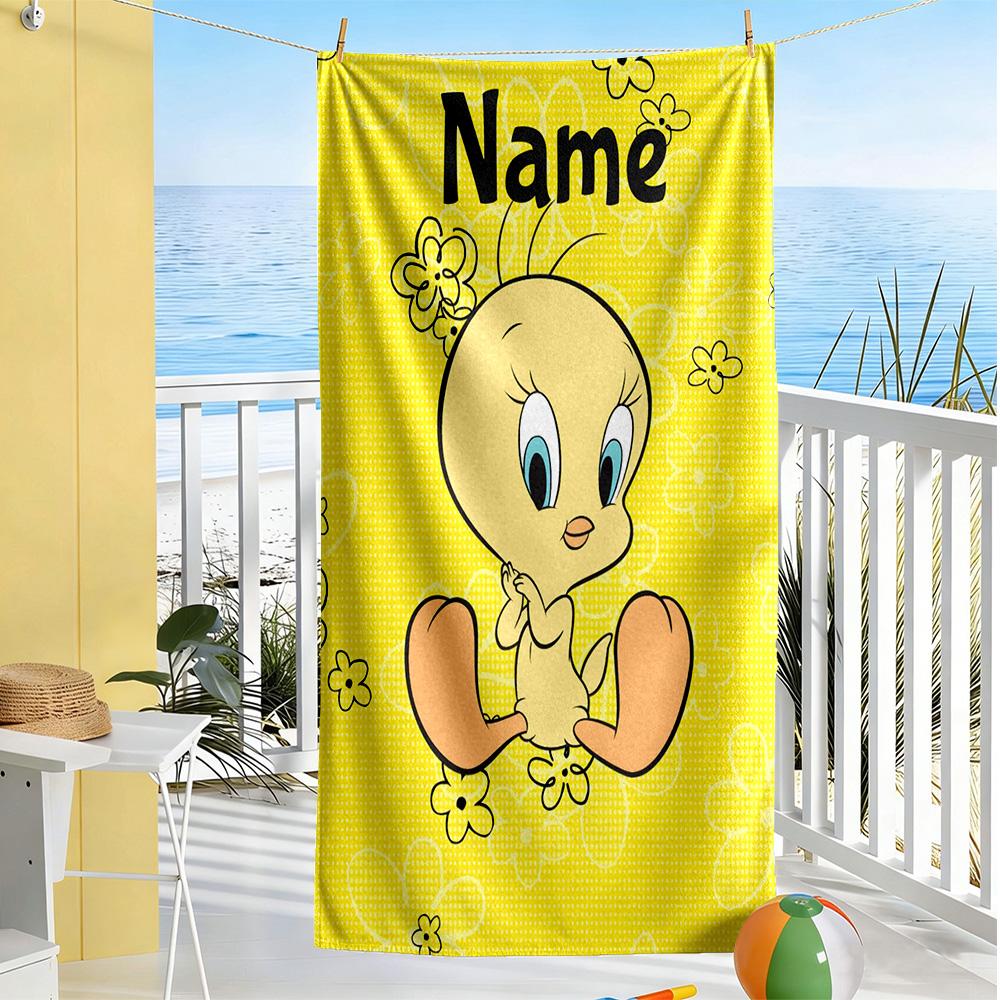 Warner Bros. Movies Customizable Name Beach Towel Soft Durable Quick-Dry Suitable for Swimming Gym Camping Yoga Vacation