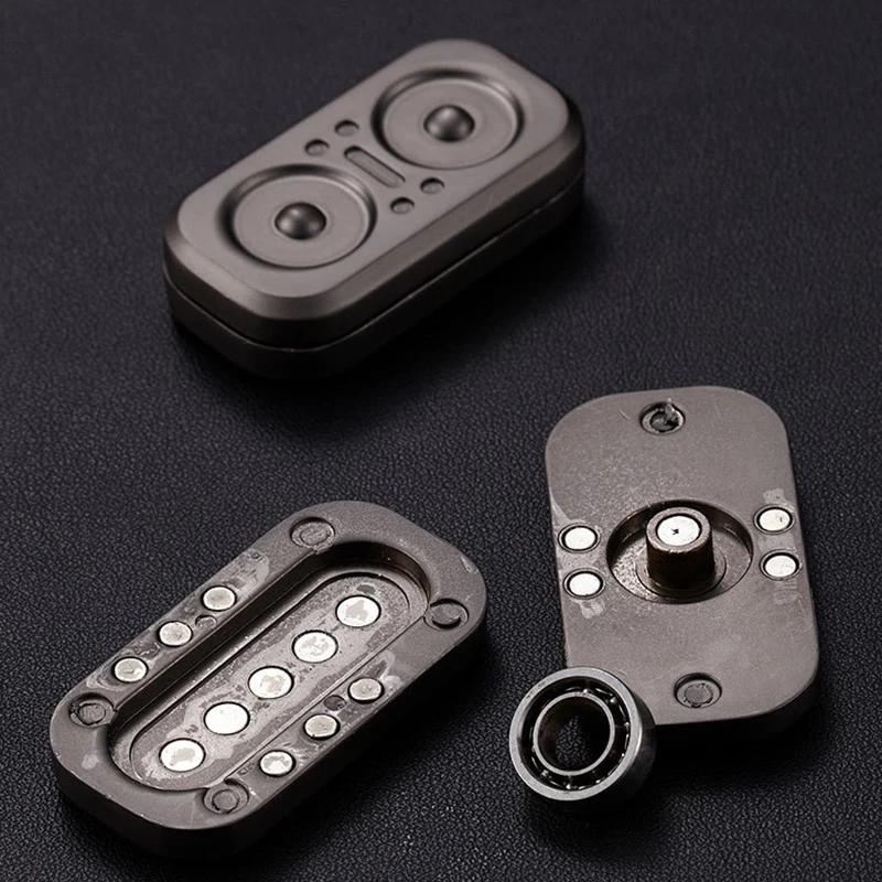Magnetischer Schiebeblock Eule Fidget Rotator Manueller Rotator Metall EDC Fidget Spielzeug Büro Schreibtischspielzeug für Erwachsene Bestes Geschenk