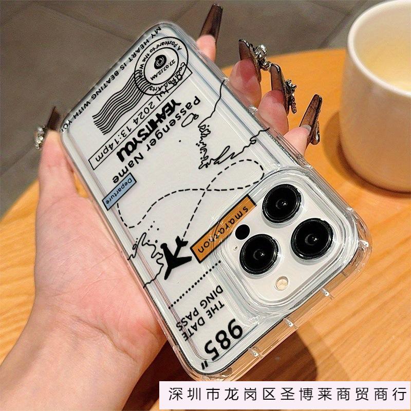 Line Route Applicable To Apple 16promax Mobile Phone Case iPhone13/14/15 Transparent 11 Airbag 15plus
