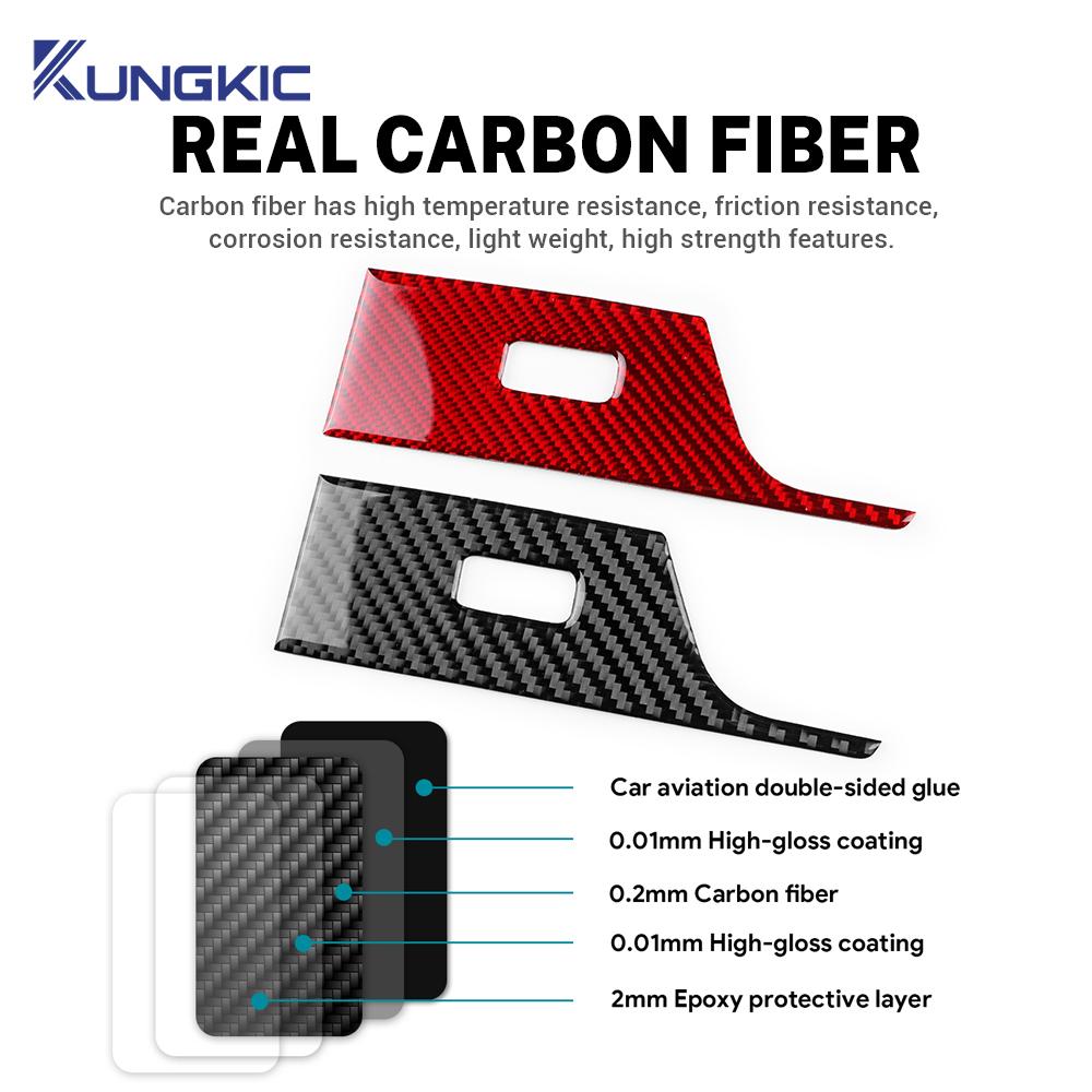 For Kia Sportage 2022 2023 2024 2025 Real Soft Carbon Fiber Sticker LHD RHD Car Center Console Side Outlet Panel Accessories