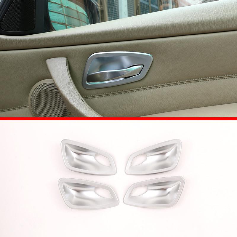ABS Silver For BMW 3 Series E90 2005-2012 Car Interior Decoration Cover Stickers Dashboard Console Gear Shift Door Handle Trim