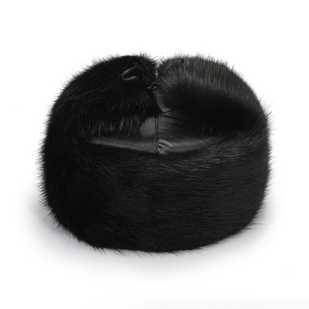 Plush Bomber Hat Thickened Russian Ushanka Hat Fashion Trapper Pilot Hat  Winter