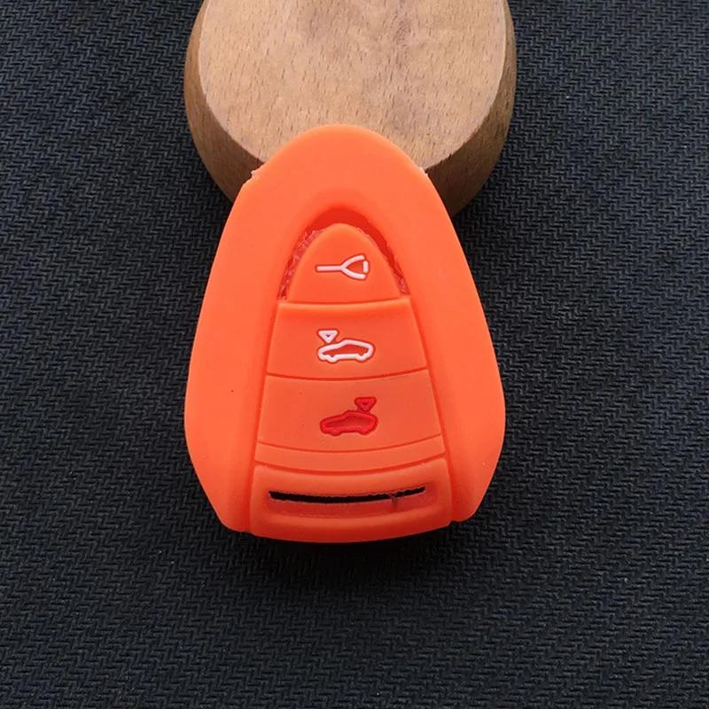 Silicone Rubber Folding Flip Remote Key Fob for Porsche 911 997 Boxster S 2S 4S Turbo Cayman 996 Cayenne key accessories