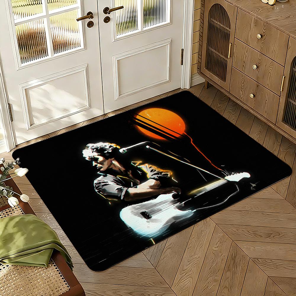 Viktor Tsoi Floor Mat Soft Thickened Absorbent Non-Slip Bedroom Living Room Door Mat Home Decor Flannel Rugs