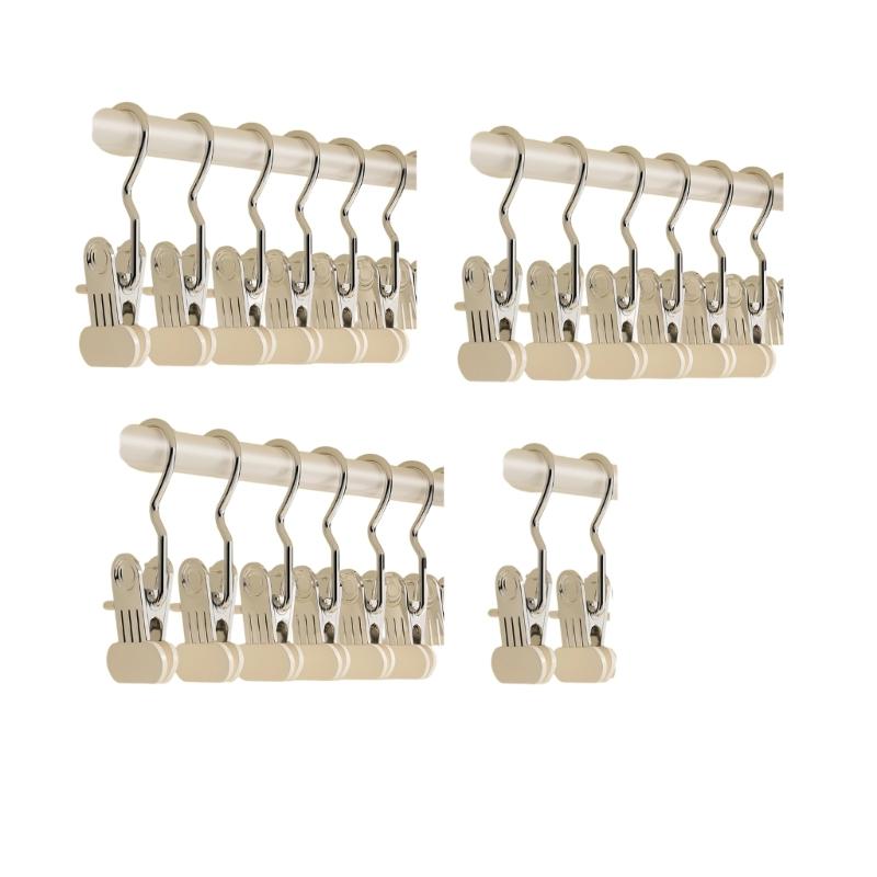 Practical Nonrust Steel Hanger Clip Featuring Double Capacity Design And No Residues Grip Nonslip Wide Clothespins
