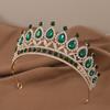 Shiny Baroque Crown Metal Rhinestone Crown Elegant Princess Tiara  Dress Accessories