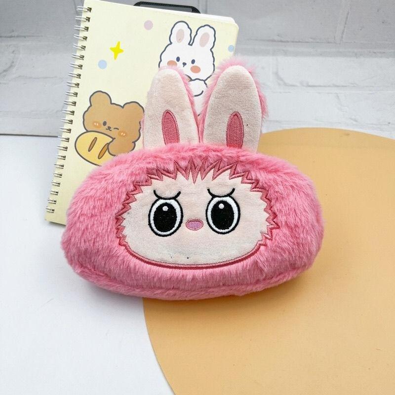 Tegneserie penal søt plysj sminkepose student stor kapasitet oppbevaringspose for skrivesaker