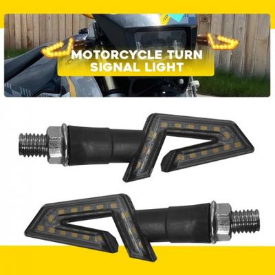 2X Amber LED Turn Signals Blinker Lights For Motorcycle Cruiser Bobber Chopper A