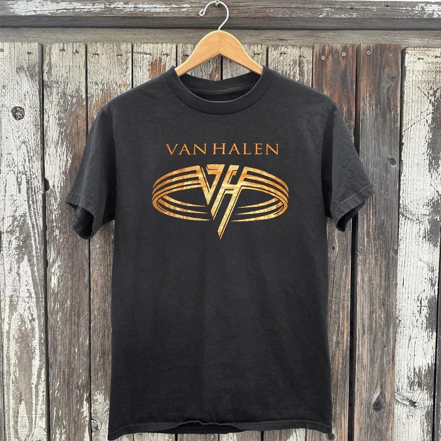 HOT! Van Halen Logo Original Rock Black Unisex T-shirt Size S-5XL XL