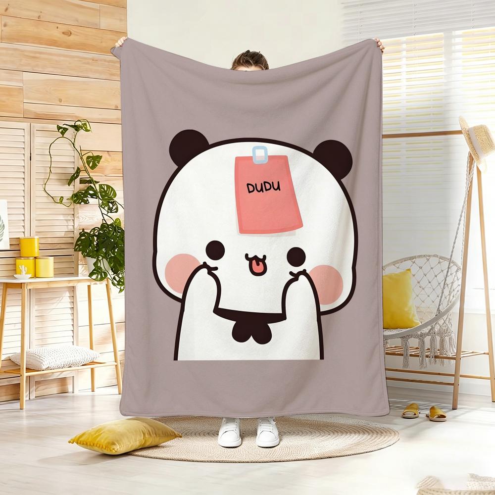 Kawaii Süß Cartoon B-Bubu D-Dudu Überwurf Leichtgewicht 240g Flanelldecke Weich Hautfreundlich für Sommerliche Kühlung