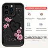 Heart Rose Black Groove Staircase Phone Case for iPhone 14-17 Pro Max
