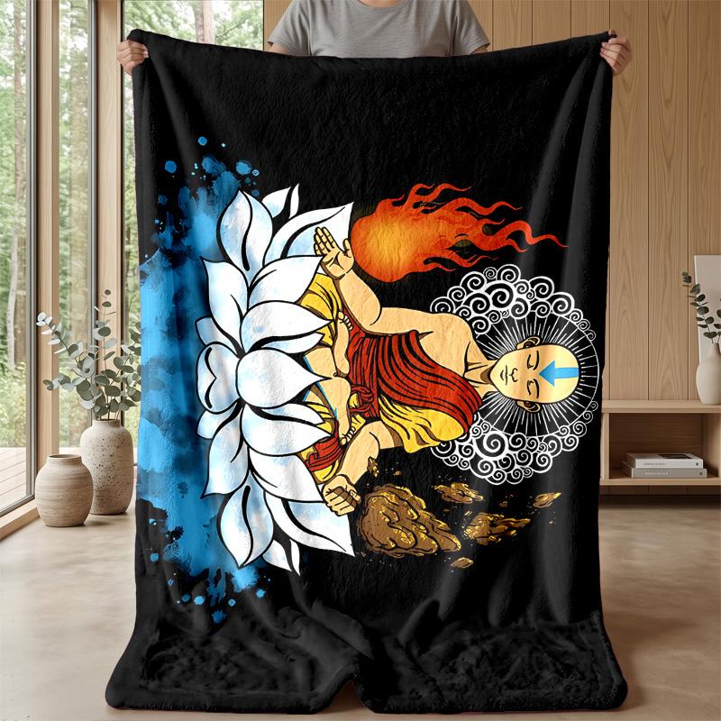 Avatar Theme Blanket Soft Flannel Blanket Plush Throw Blanket Cozy Sofa Bed Blanket for Home Decor