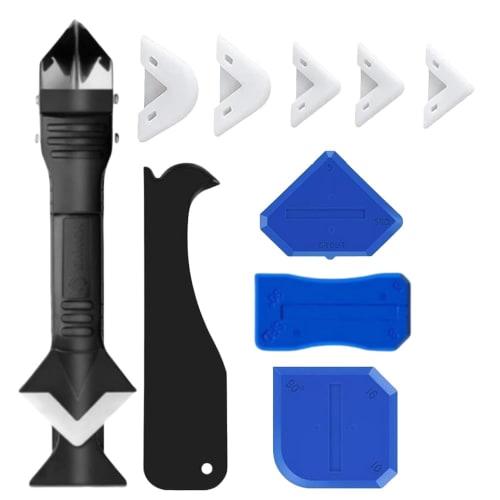 Loopunk Caulking Tool Kit, 10-Piece Set, Caulk Remover, Caulk Scraper, Sealant Tool, Cutter, Corner Scraper, Dual-Purpose Caulking Tool, Caulking Tool