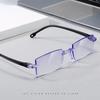 1pc Rimless Anti Blue Light Myopia Glasses 1 0 to 4 0 Prescription Nearsighted Frameless Eyewear for Eye Protection