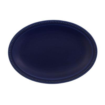 Tableware East Oval Plate Dot Oval Plate 24cm Porzellan Navy