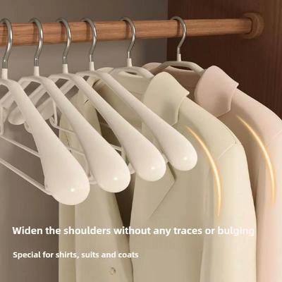 3pcs/5pcs/10pcs/30pcs/50pcs Wide Shoulder Seamless Hanger, Anti Slip, Strong Load-bearing, Suitable for Both Dry and Wet Use