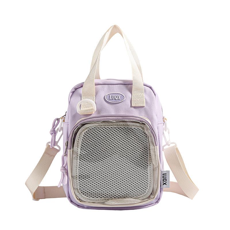 New shoulder bag ins wind small satchel fresh and cute middle school student bar pain bag handbag transparent bag female