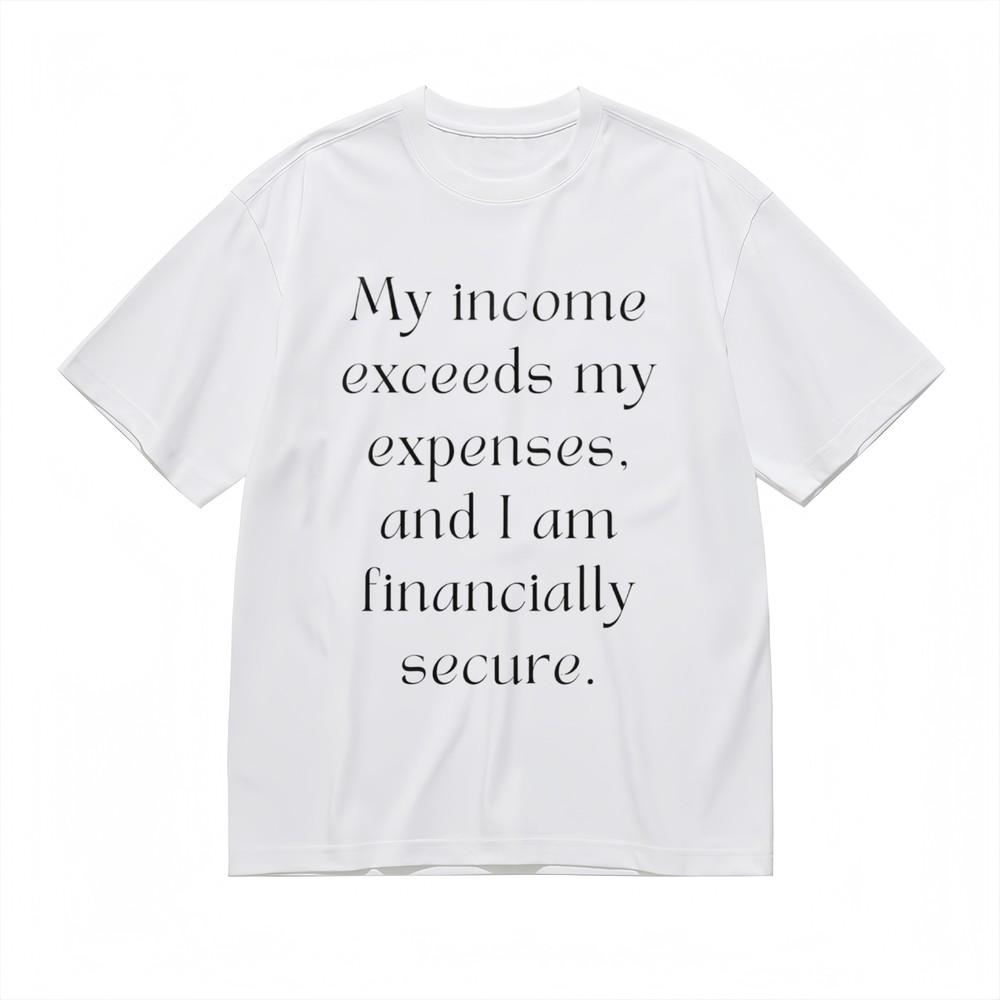 

Women s T-shirt With Financial Freedom Graphic Unisex White 100% Cotton Tops USA M