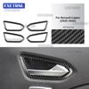 ABS Carbon Fiber Pattern Inner Door Handle Frame Trim For Renault Captur -2026 LHD RHD Car Interior Accessories