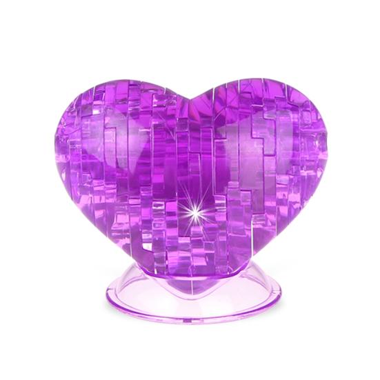 3D Crystal Love Heart Puzzle Jigsaw Model Blocks Gadget Children DIY IQ Toy