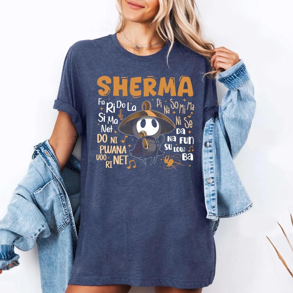 Sherma Song Shirt Hollow Knight Silksong Tee Clothing Graphic Short Sleeve Shirt Unisex Unisex Women AllSeason
