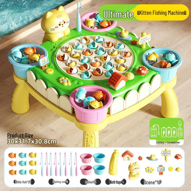 Electric Magnetic Fishing Toy for Toddlers, Ages 1-3 – Educational Baby Gift for Boys & Girls, Promotes Intellectual Development.