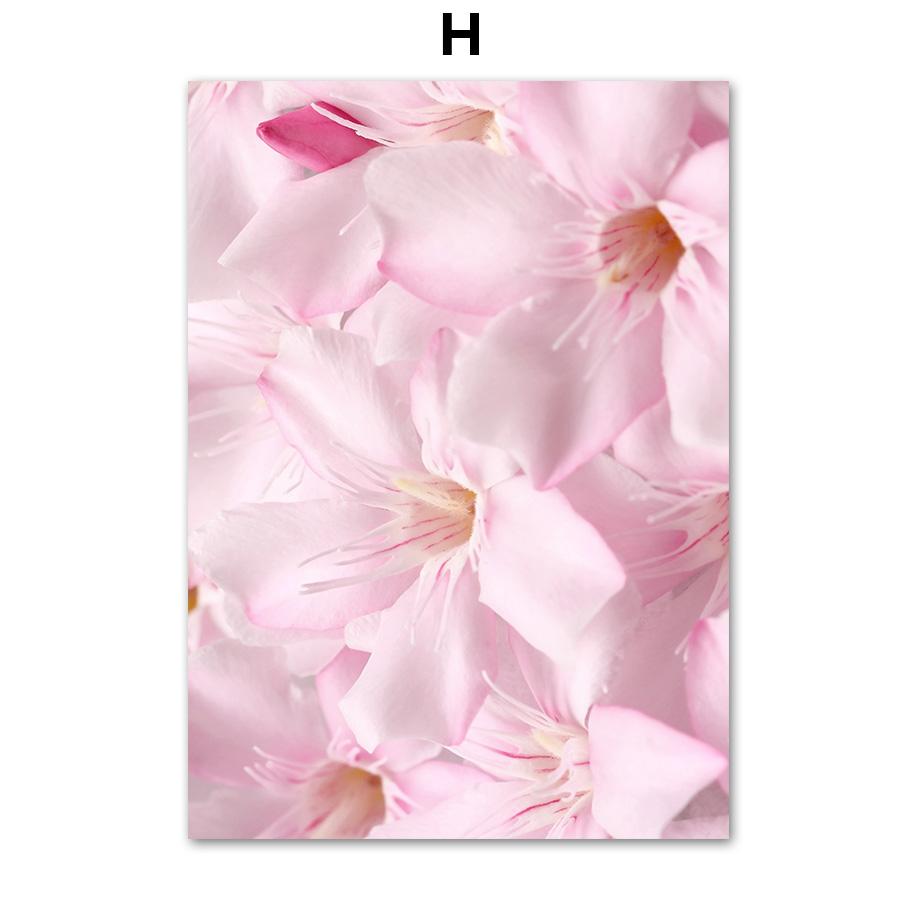 Pink Rose Peony Dahlia Lily Flowers Wall Art Canvas Painting Nordic Posters And Prints Wall Pictures For Living Room Girl Decor