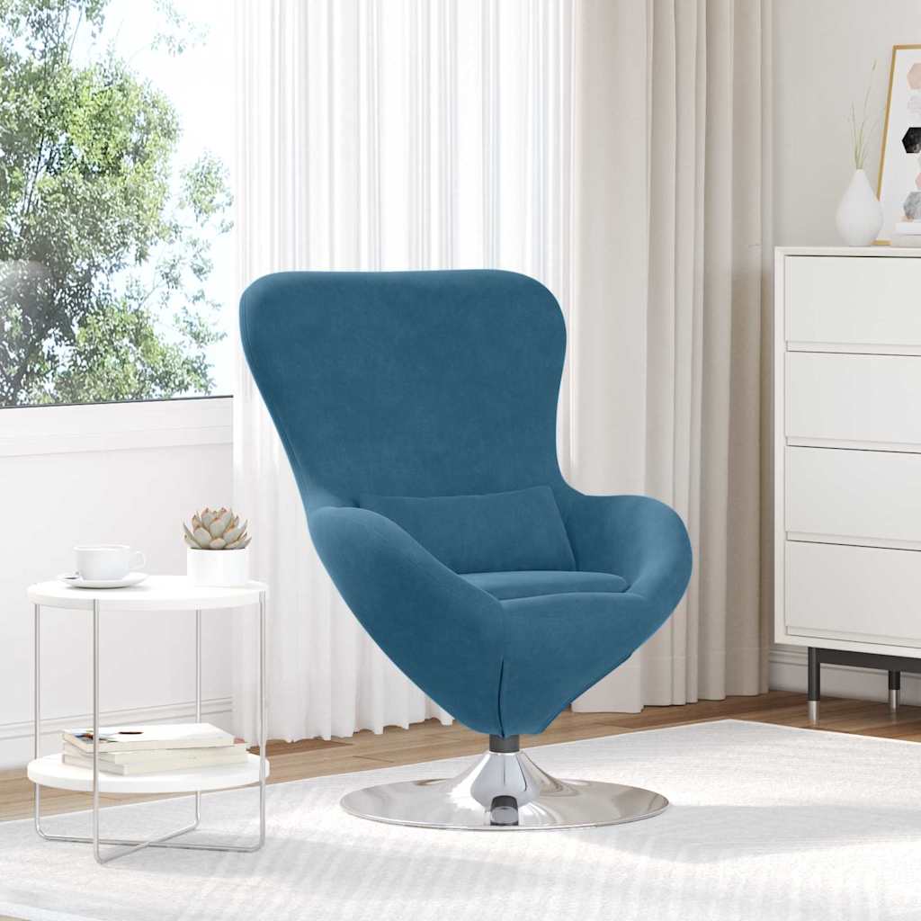 Egg Chair Velvet Blue