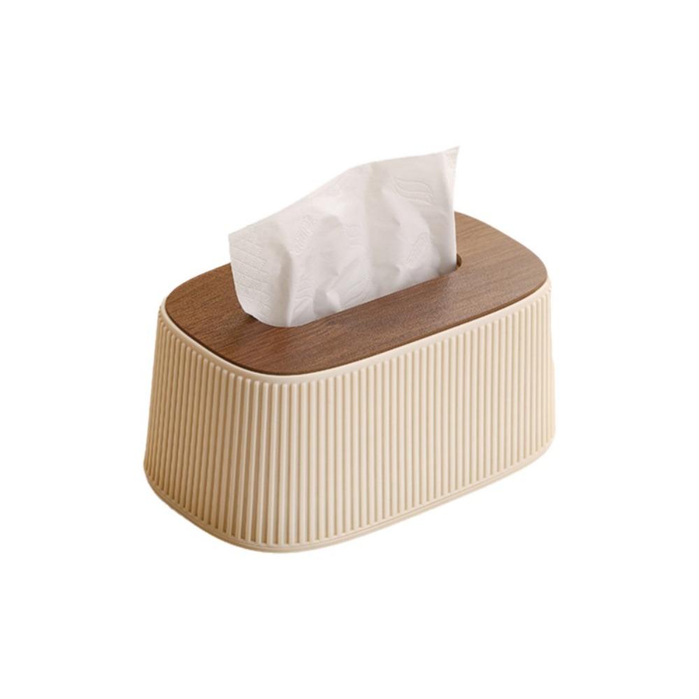 Smooth Tissue Box with Lid Large Opening Facial Tissue Holder Desktop Tissue Dispenser Office